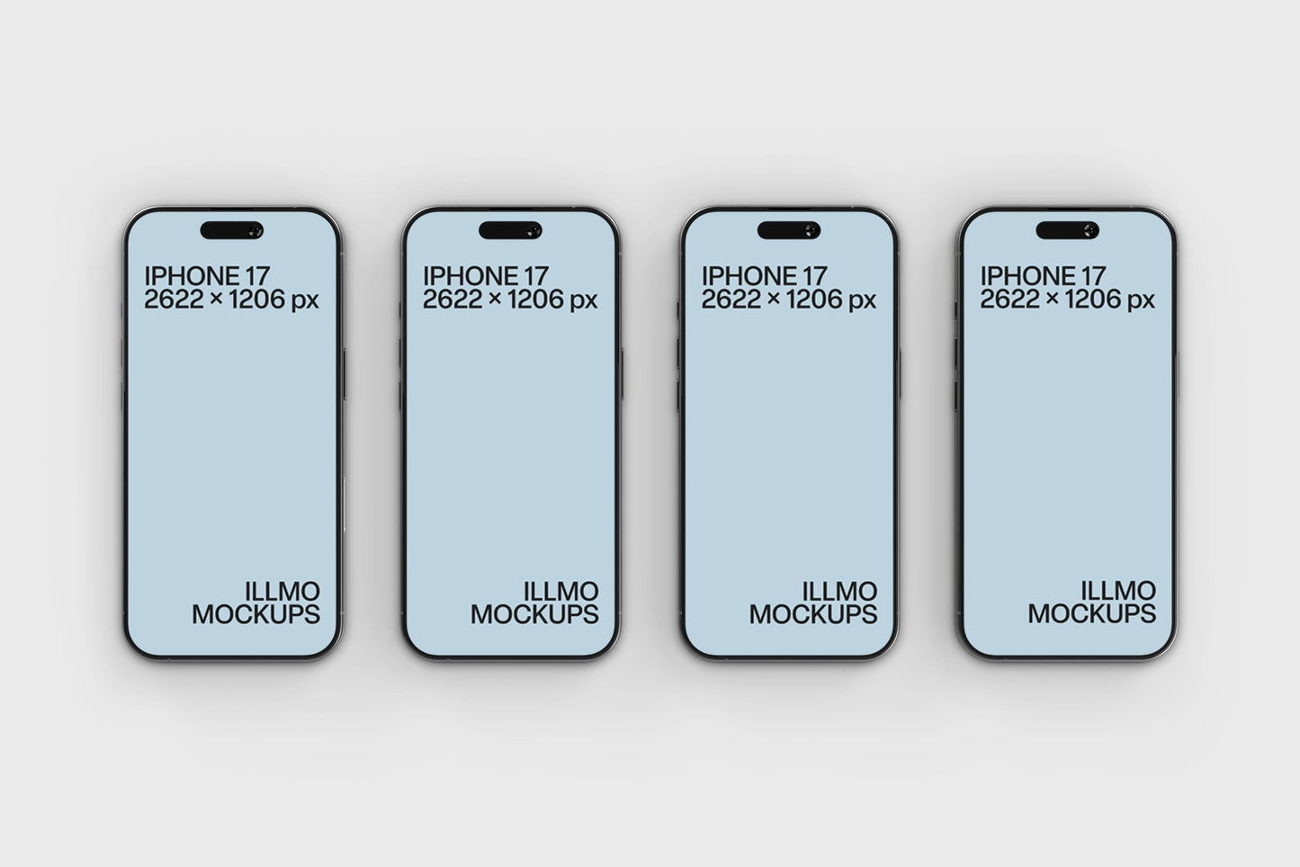 Four Iphones Mockup Essential
