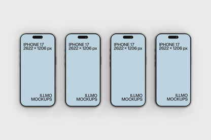 Four Iphones Mockup Essential