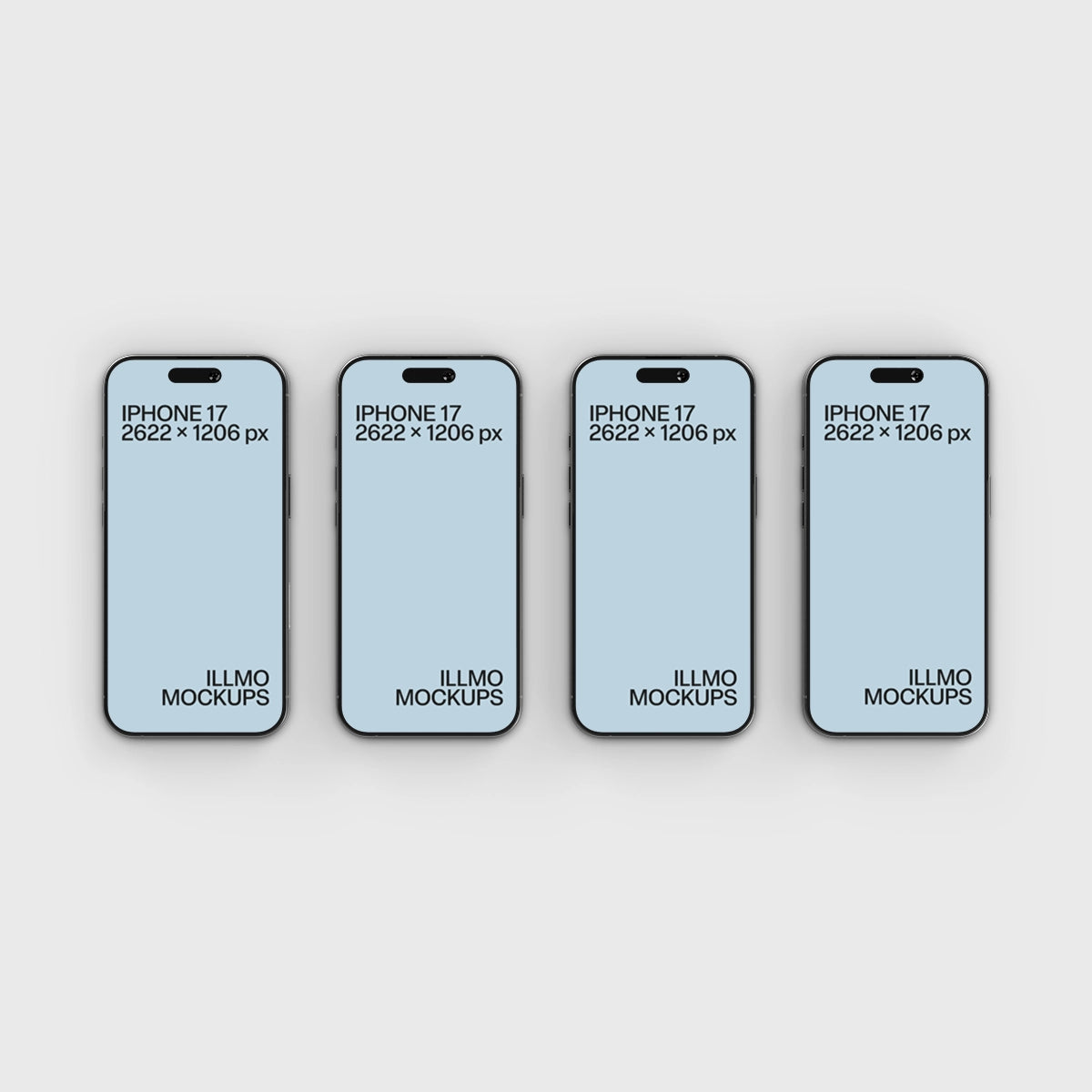 Four Iphones Mockup Essential