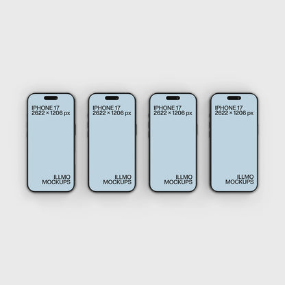 Four Iphones Mockup Essential