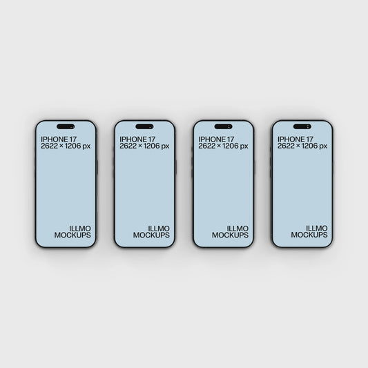Four Iphones Mockup Essential