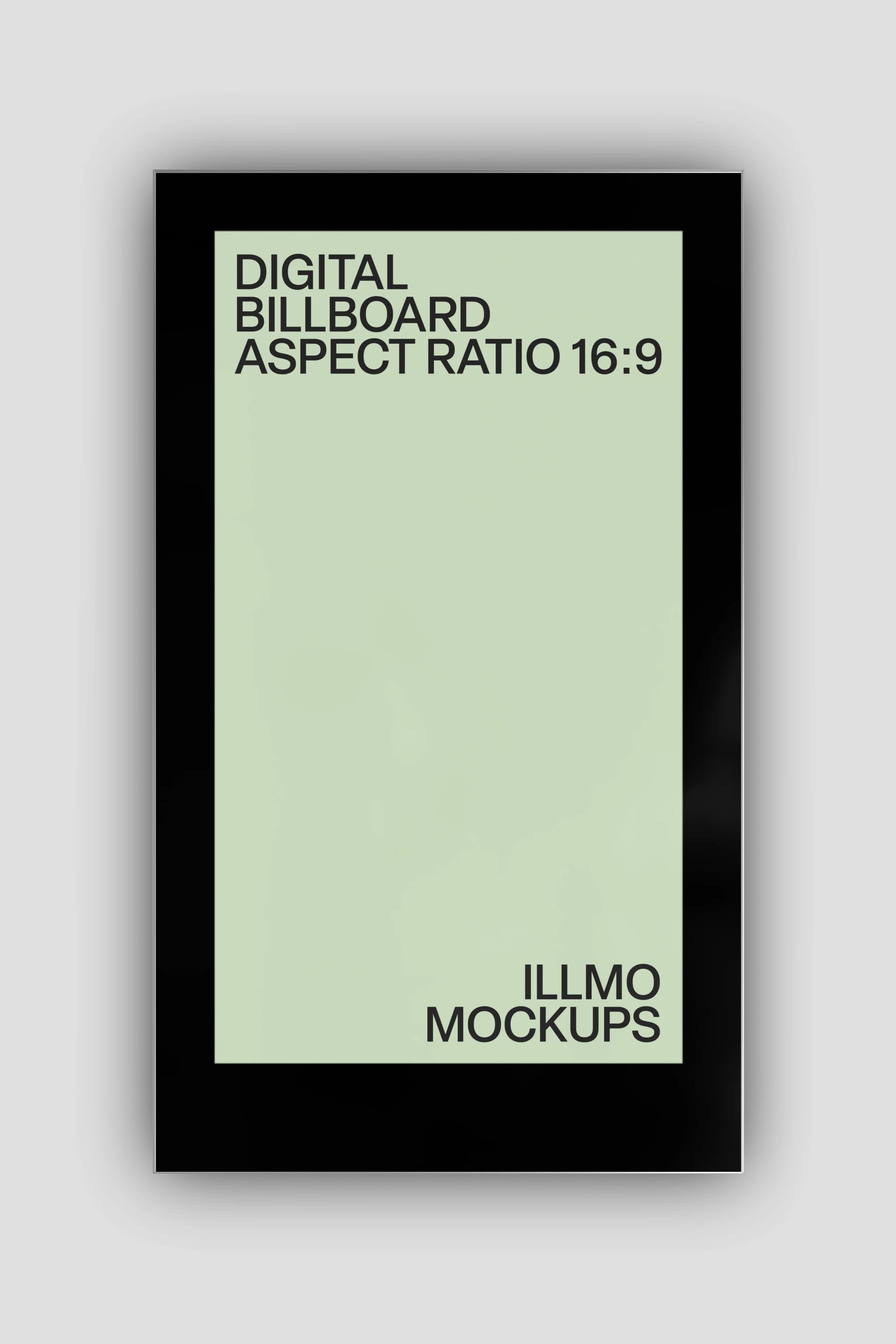 Digital screen billboard mockup for outdoor advertising design